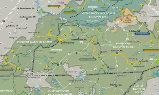 Cherokee National Forest Tennessee Map